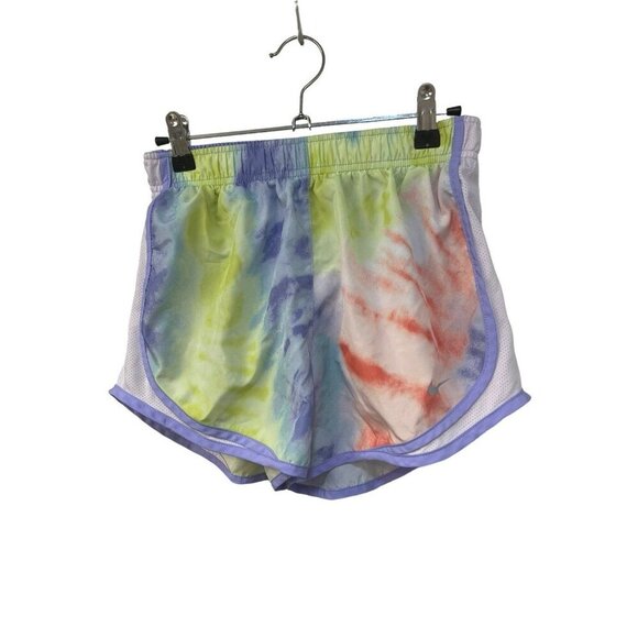 NIKE TEMPO Dri-Fit Women's Purple Tie Dye Print Running SHORTS Size Small - Picture 1 of 5